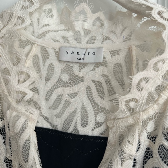 Sandro Rosane Lace Mini Dress Size 10 NWT - Picture 6 of 11